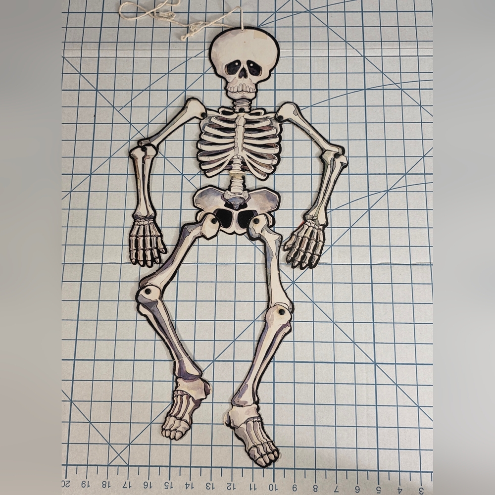 Jointed Skeleton 24"‎ Tall, Amscan, Vintage